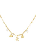 Elegant Oceanic Style Pendant Necklace - Silver & Gold