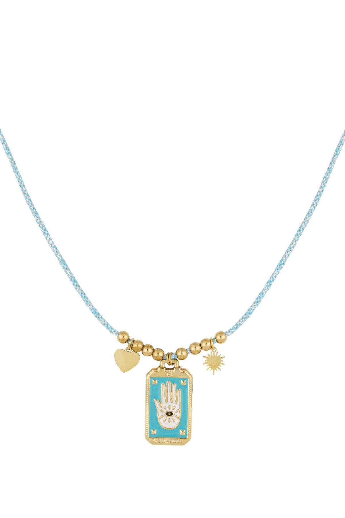 Elegant Blue Braided Necklace for Spring/Summer