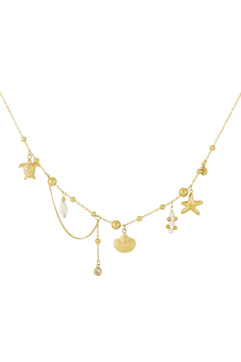 Elegant Oceanic Style Necklace for Women - Silver & Gold