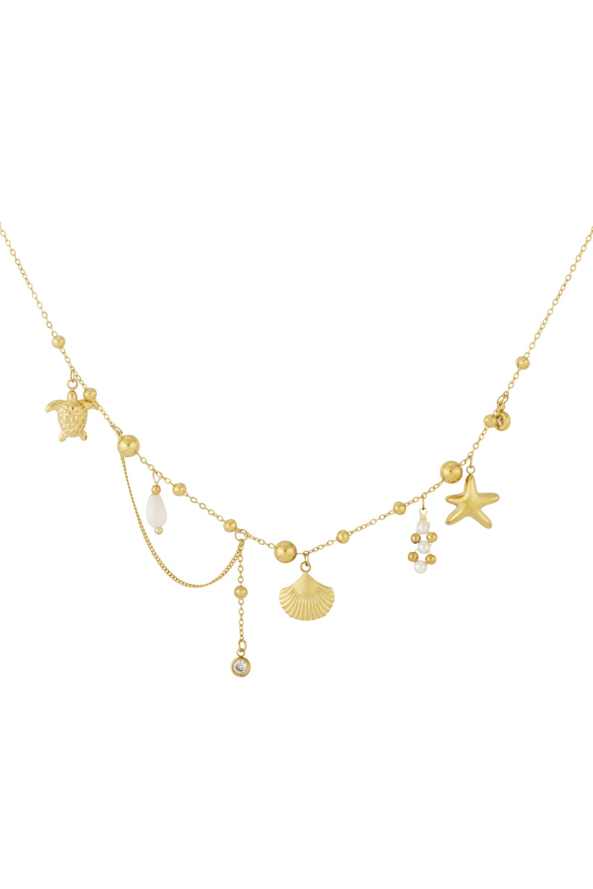 Elegant Oceanic Style Necklace for Women - Silver & Gold