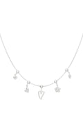 Elegant Heart Pendant Necklace for Women - Silver & Gold