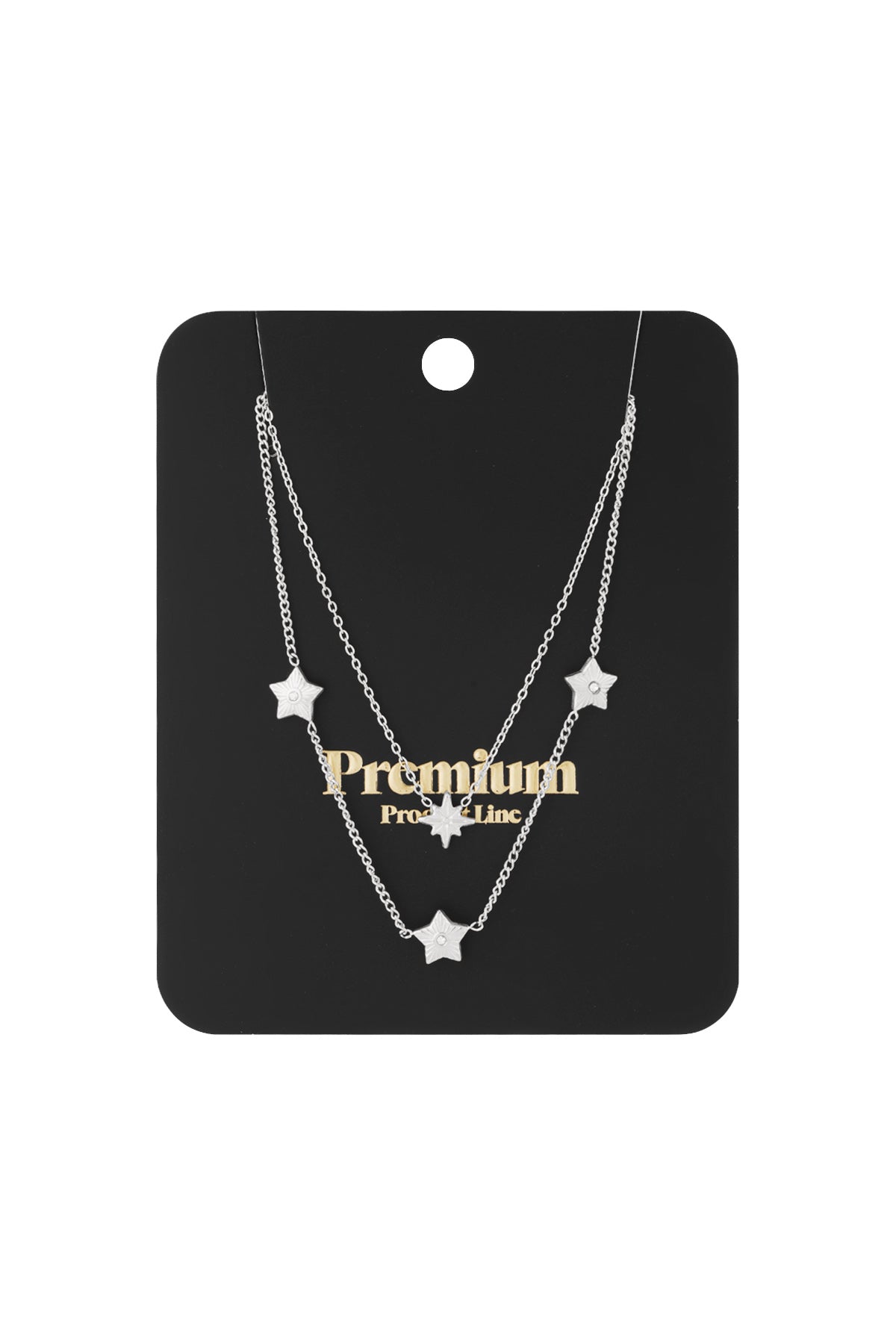 Elegant Star Multi-Layered Necklace for Women - Silver & Gold