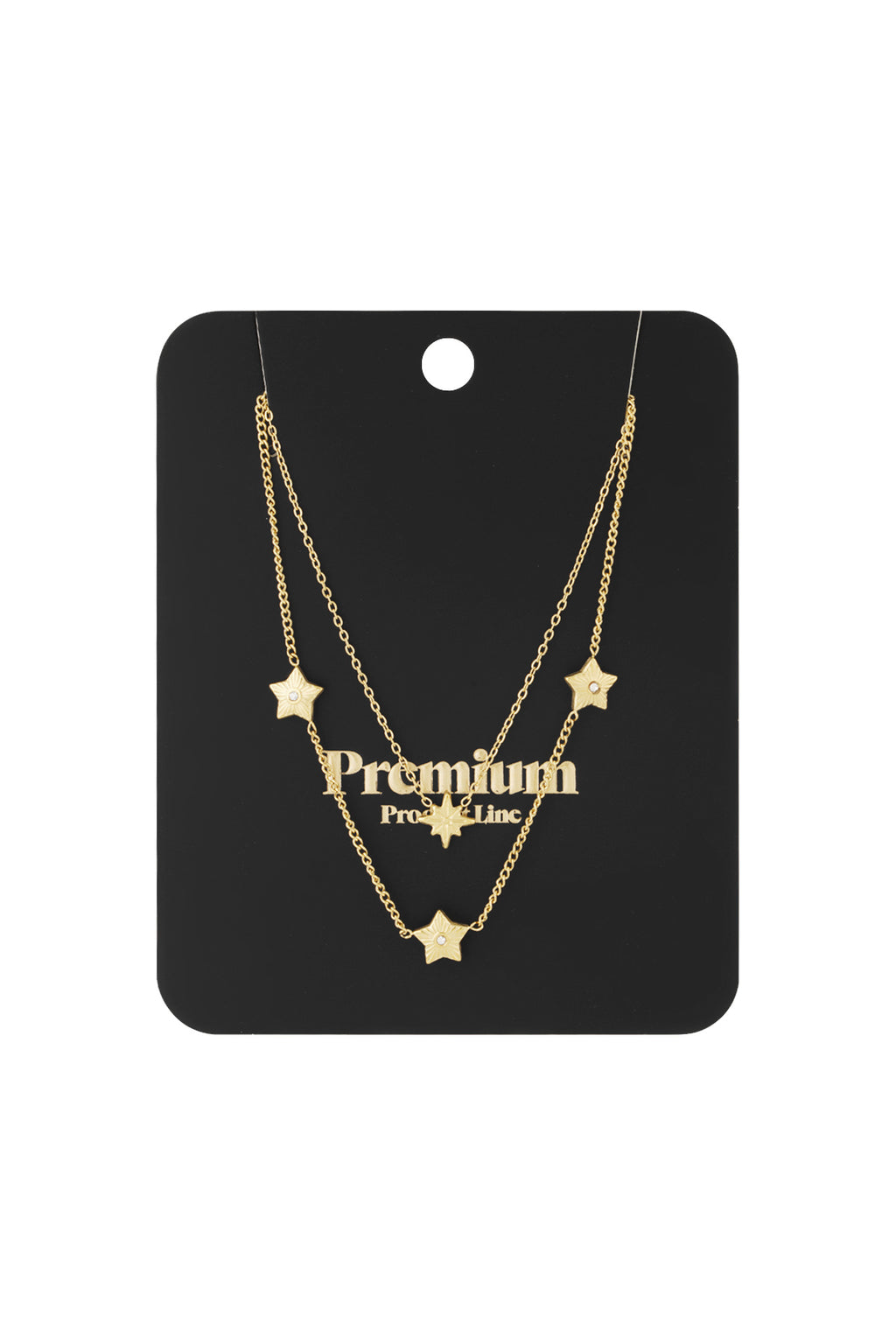 Elegant Star Multi-Layered Necklace for Women - Silver & Gold