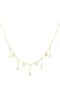 Elegant Irregular Shaped Pendant Necklace - Silver & Gold