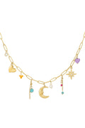 Elegant Gold Color Simple Pendant Necklace for Women