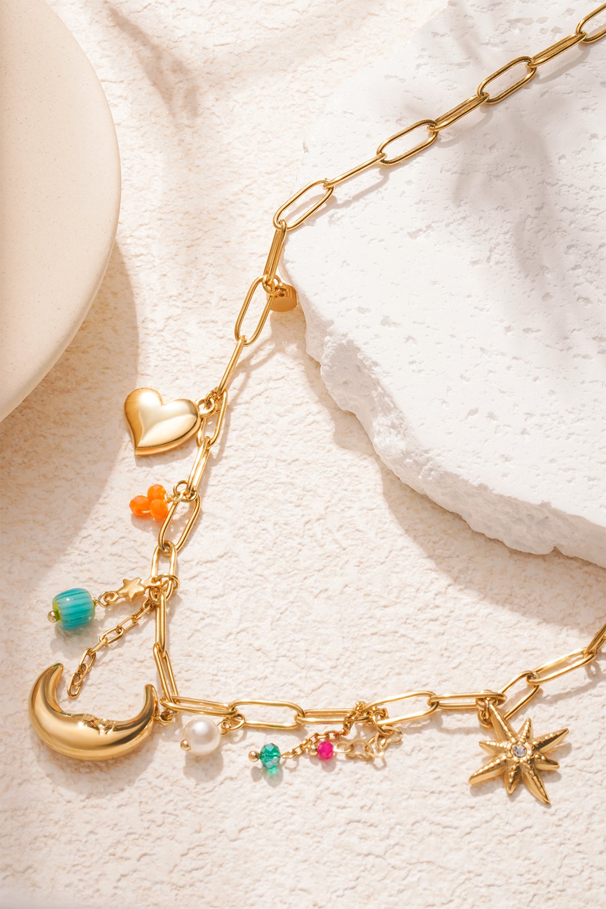 Elegant Gold Color Simple Pendant Necklace for Women