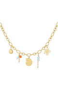Elegant Gold Color Stainless Steel Oceanic Necklace