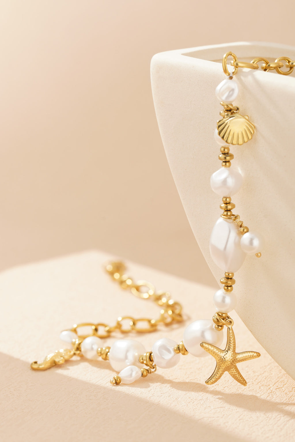 Elegant Gold-Plated Beaded Necklace for Everyday Chic