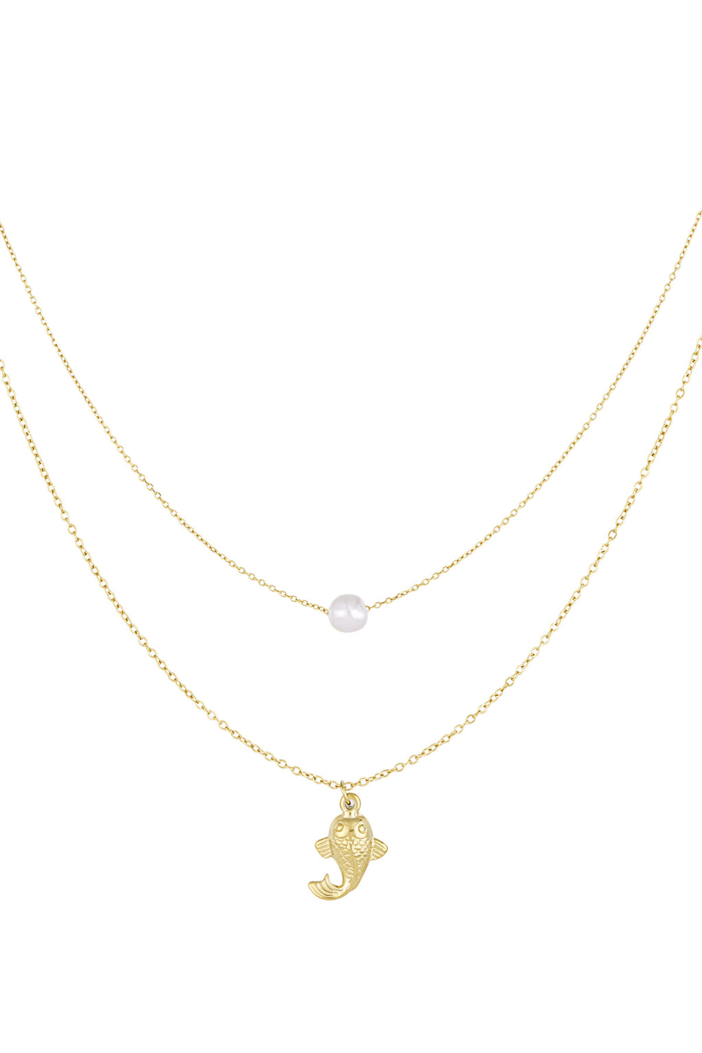 Collar de pez y perla