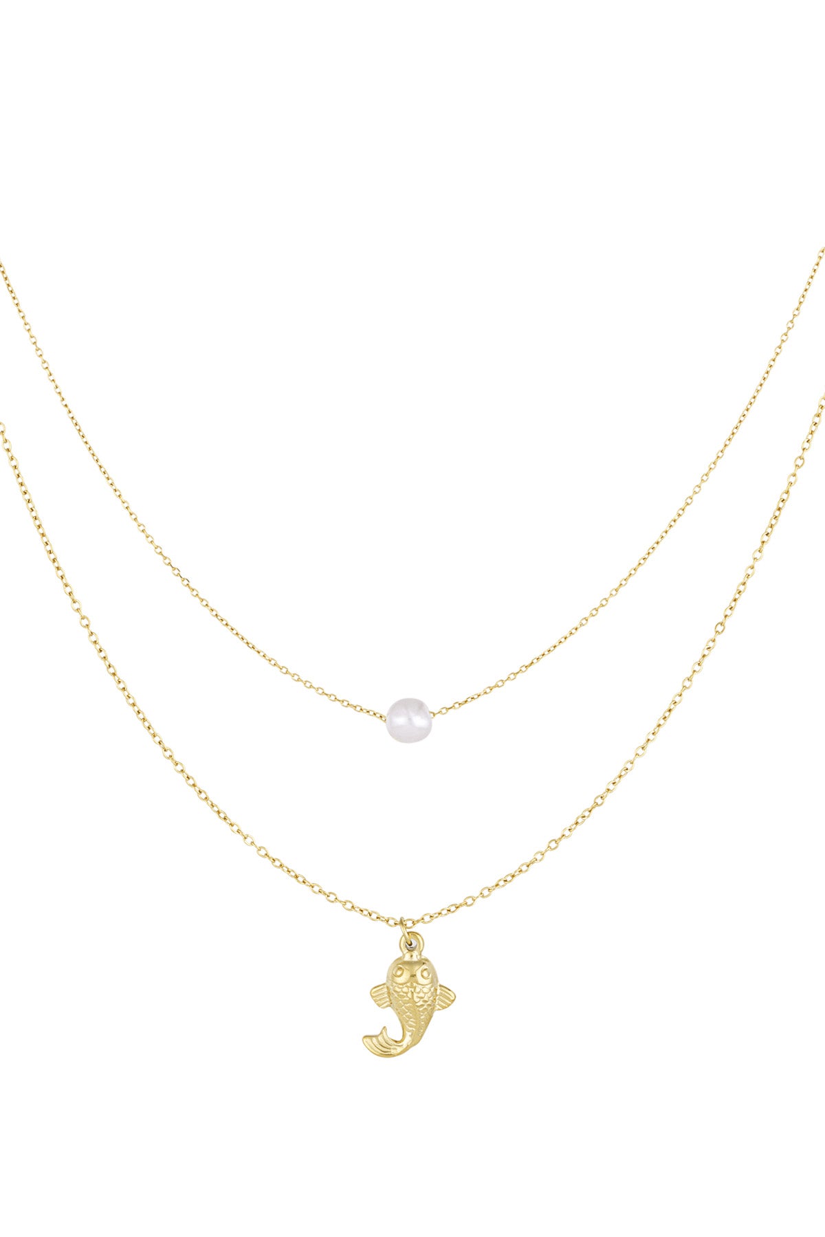 Collar de pez y perla