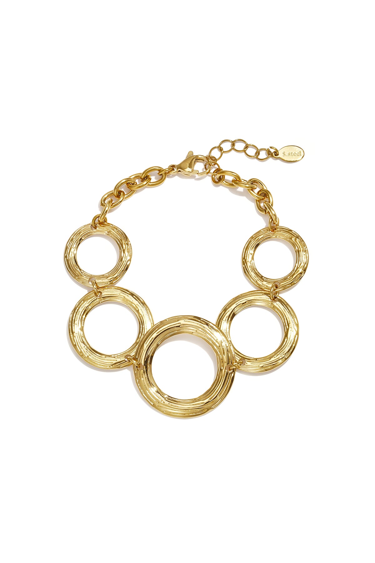 Pulseras de cadena de acero inoxidable Circle Daily Simple Series Joyería para mujer
