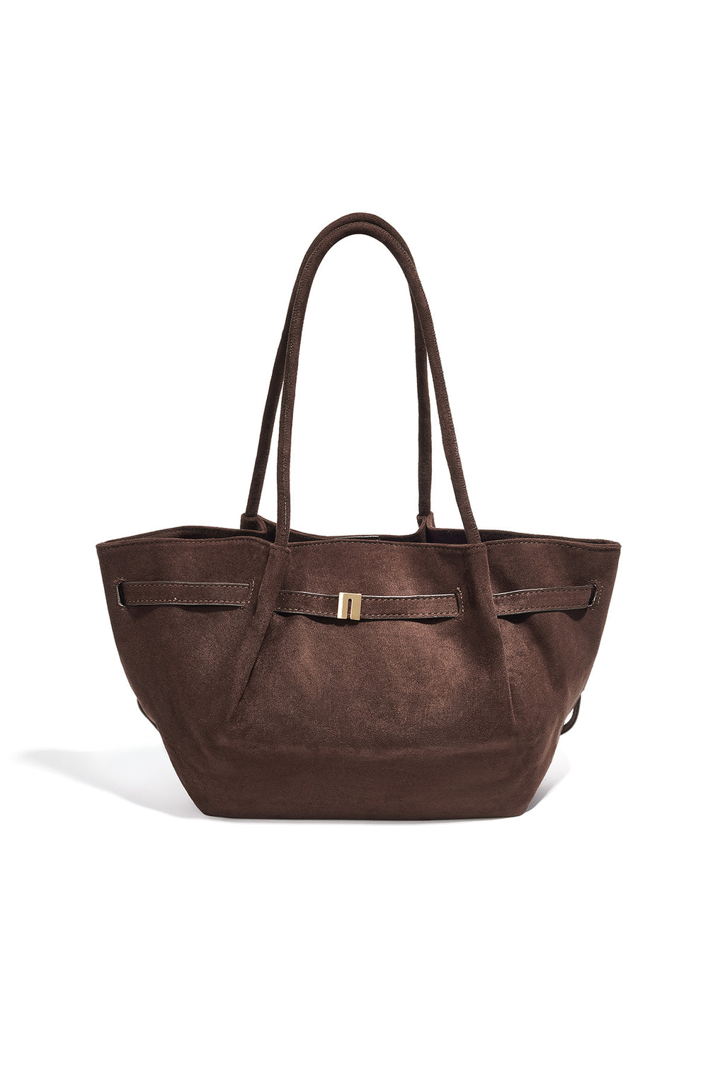 Bolsos de mano de color liso con accesorios de PU