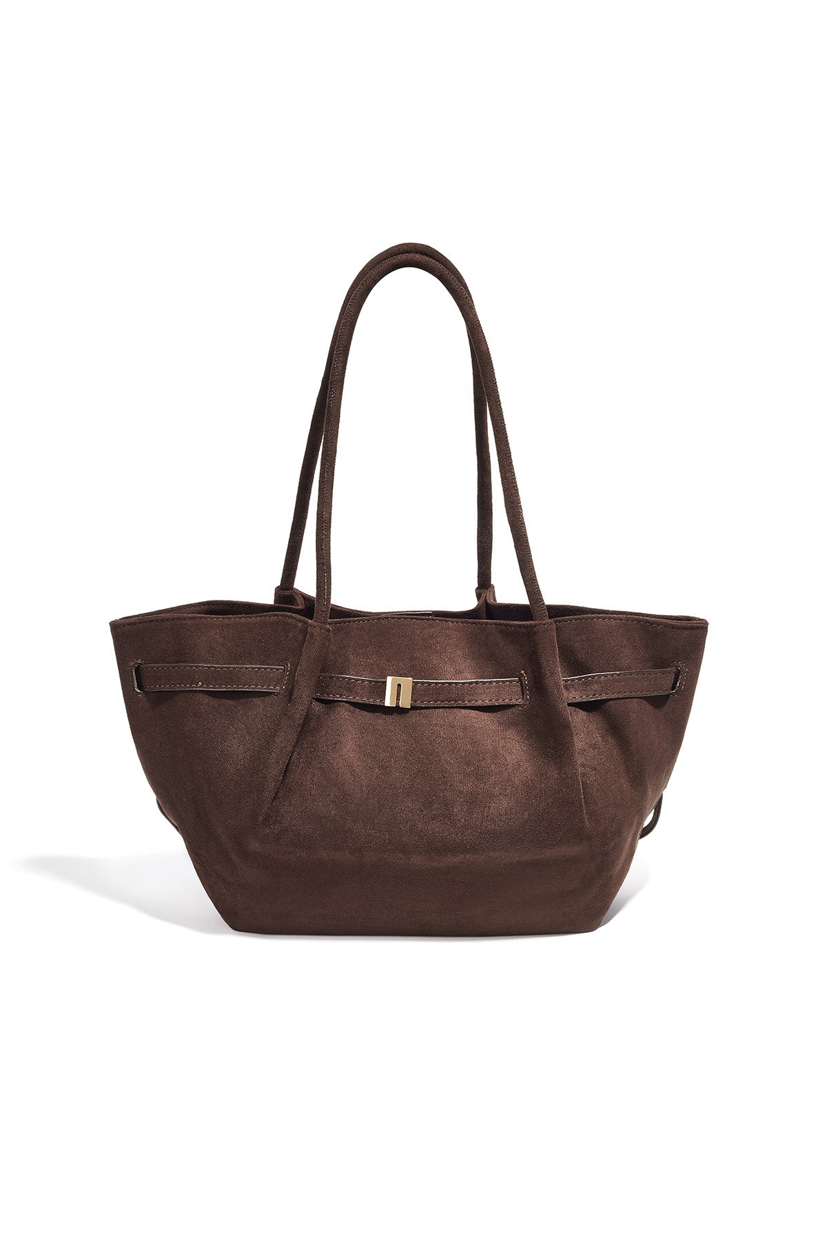 Bolsos de mano de color liso con accesorios de PU
