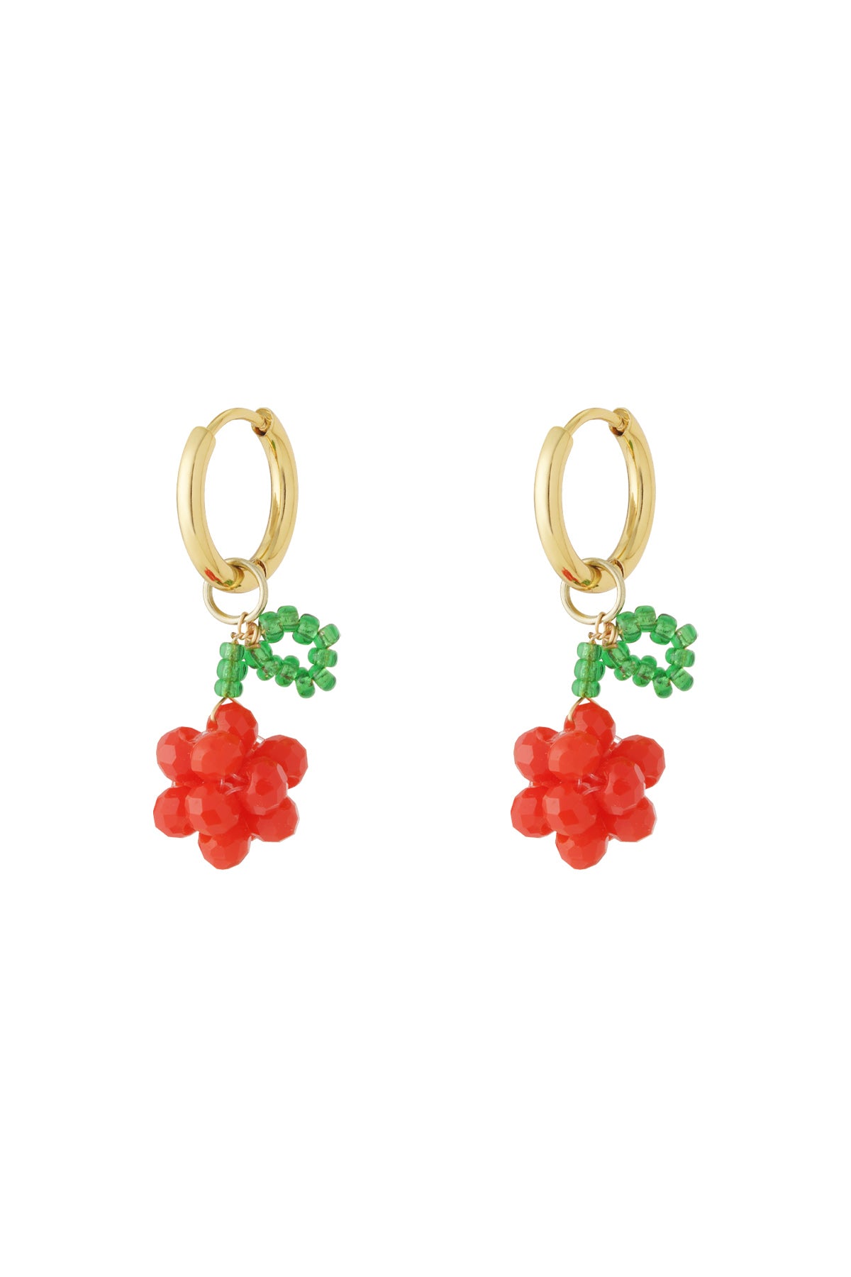 Chic Red Fruit Drop Earrings for Summer