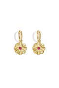 Elegant Flower Drop Earrings in Silver and Gold