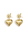 Elegant Heart & Bow Knot Drop Earrings for Women