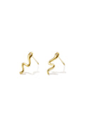 Pendientes de botón de acero inoxidable con forma irregular, sencillos, de la serie Daily Simple, joyería para mujer.