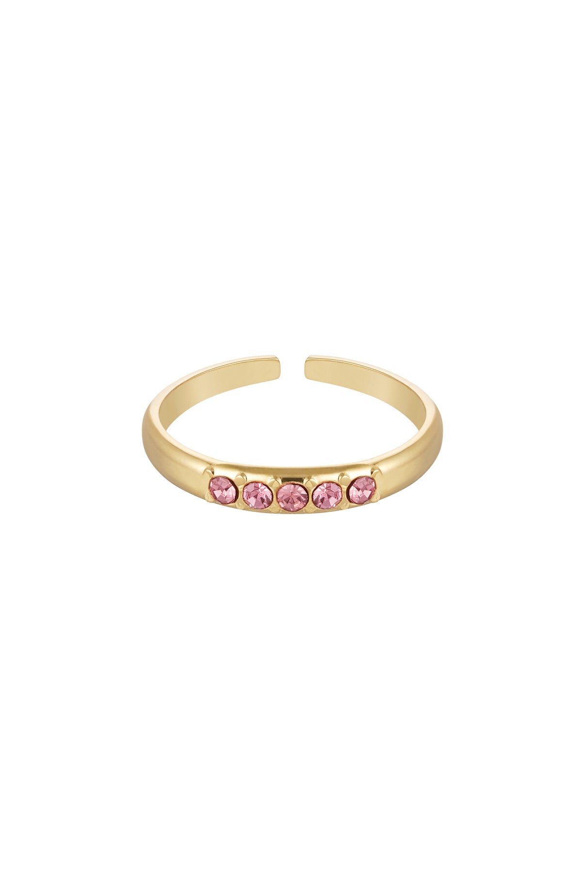 Anillo con piedras - Acero inoxidable