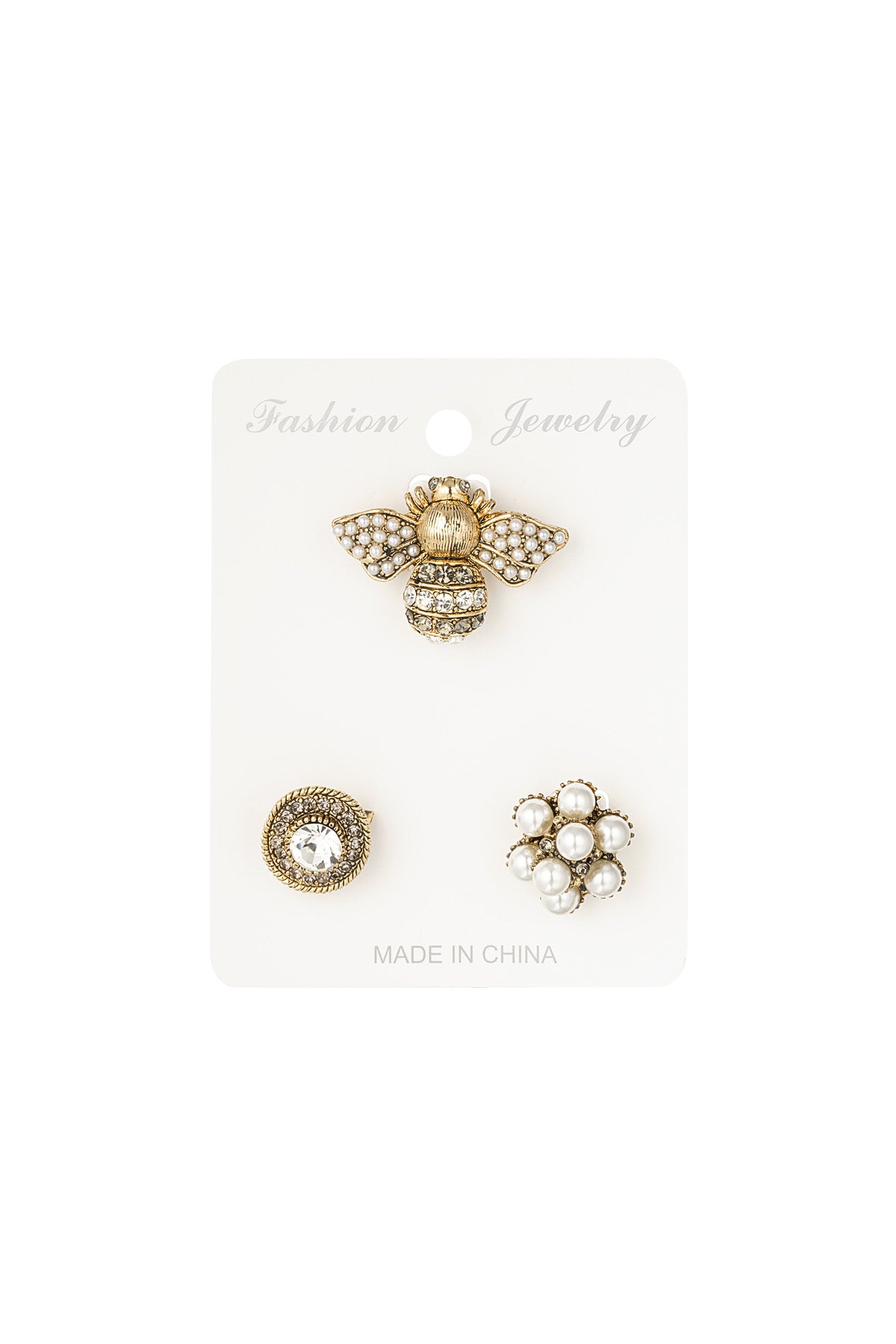 Elegant Multicolour Brooch in White Gold Alloy