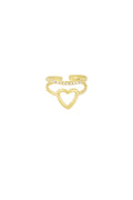 Elegant Statement Ring in Silver & Gold