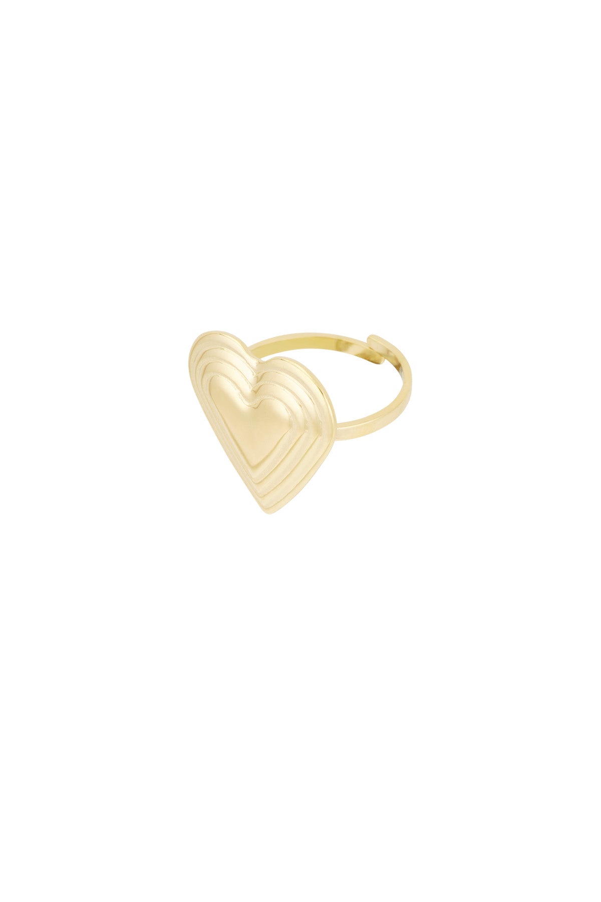Elegant Statement Ring in Silver & Gold Tone