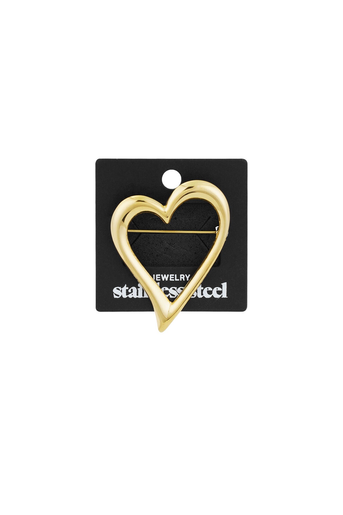Elegant Stainless Steel Brooches in Silver & Gold