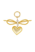 Elegant Gold Heart Bag Charm for Everyday Style