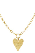Elegant 14K Gold Plated Heart Necklace