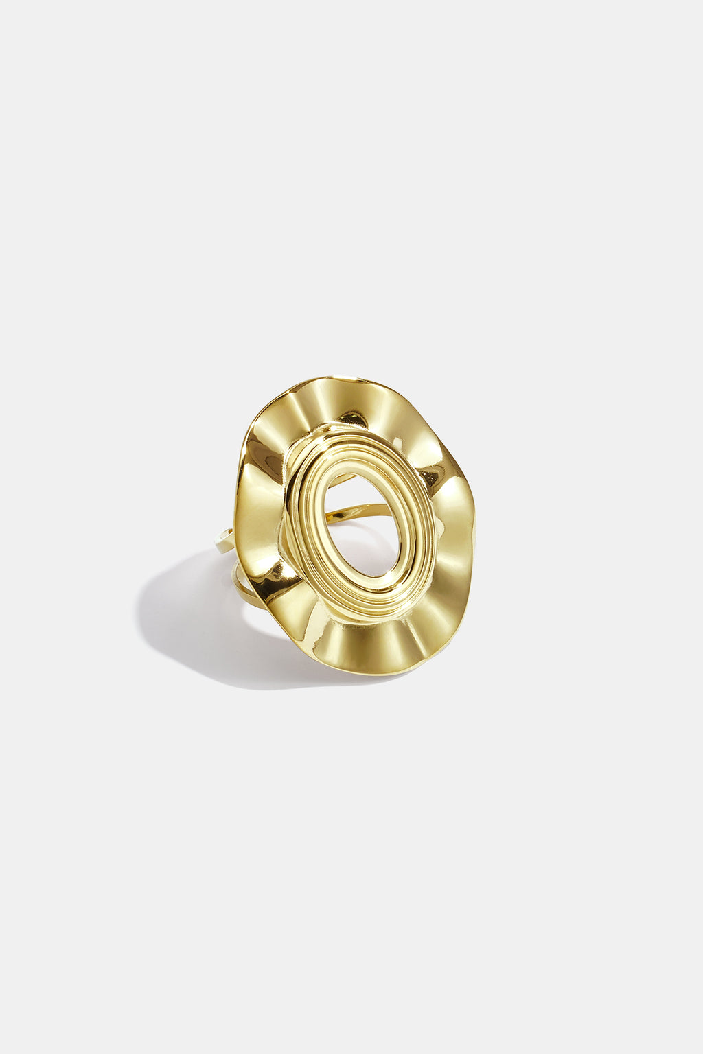 Anillos minimalistas de acero inoxidable con forma irregular, sencillos para uso diario, de la serie Simple. Joyería para mujer.