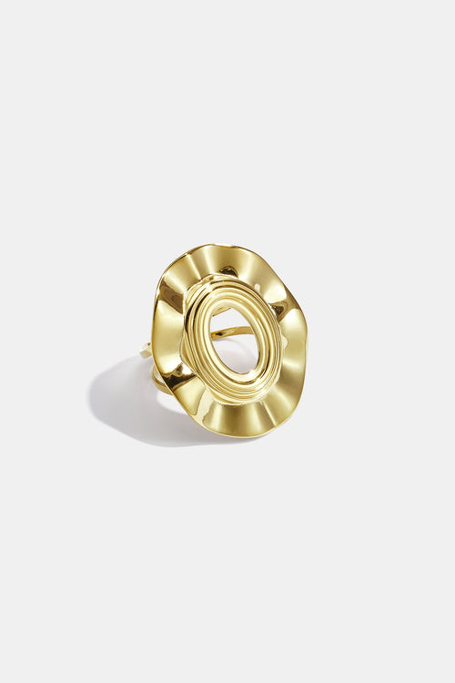 Anillos minimalistas de acero inoxidable con forma irregular, sencillos para uso diario, de la serie Simple. Joyería para mujer.