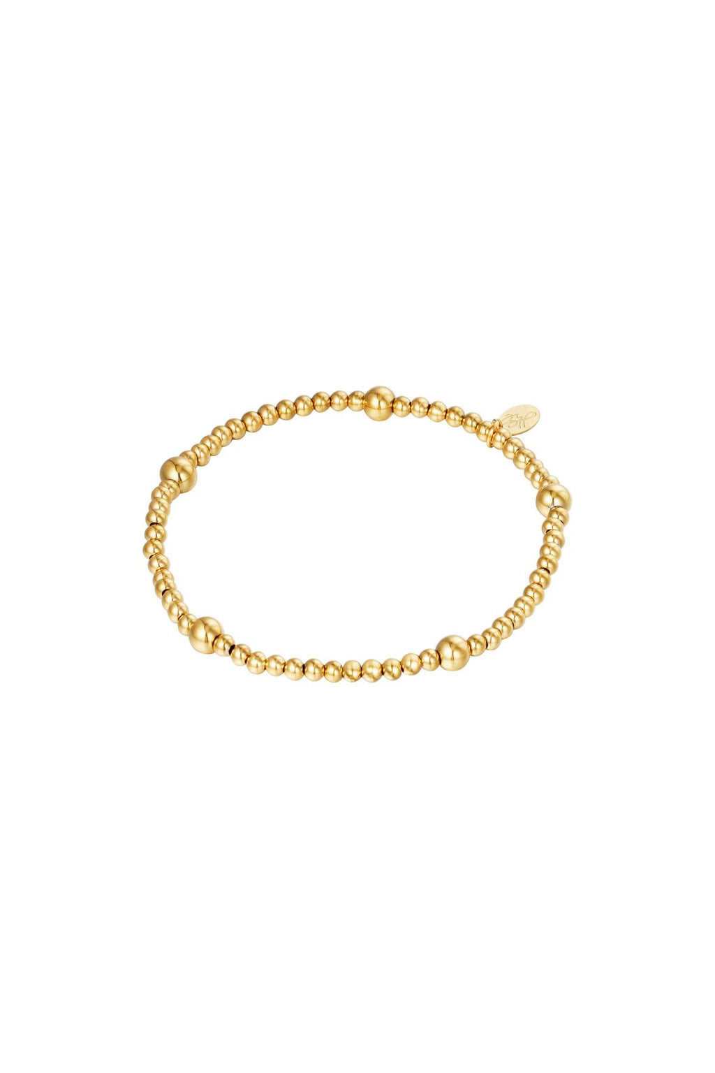 Pulsera Beady Color dorado Acero inoxidable
