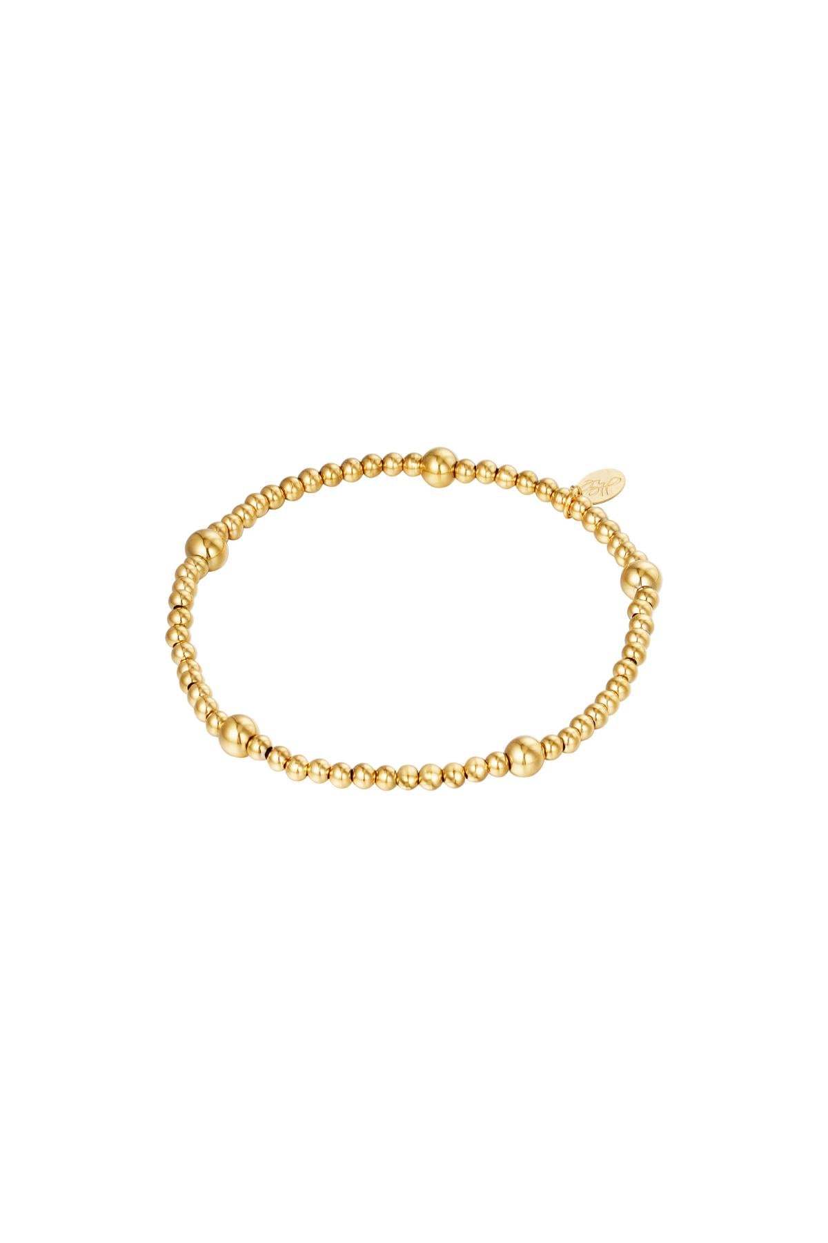Pulsera Beady Color dorado Acero inoxidable