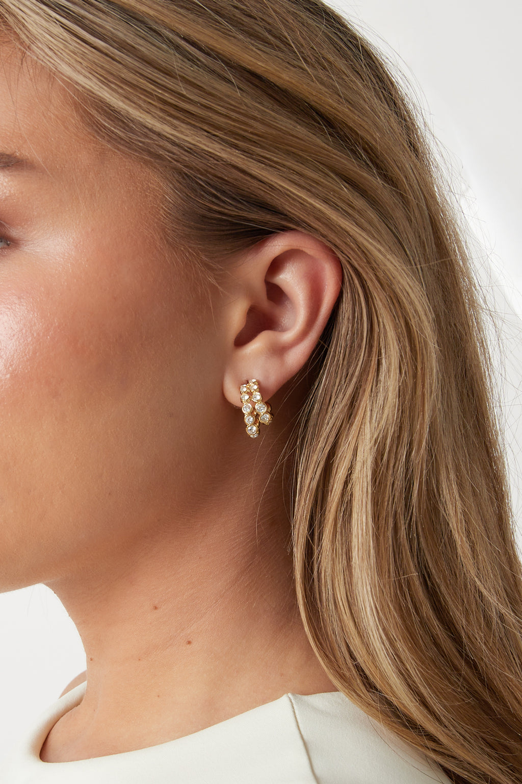 Pendientes de aro de acero inoxidable Circle Simple Daily Simple Series Joyería para mujer