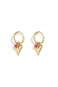 Elegant Heart-Shaped Drop Earrings for Spring/Summer