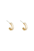 Chic Multicolor Rhinestone Hoop Earrings for Everyday Glam
