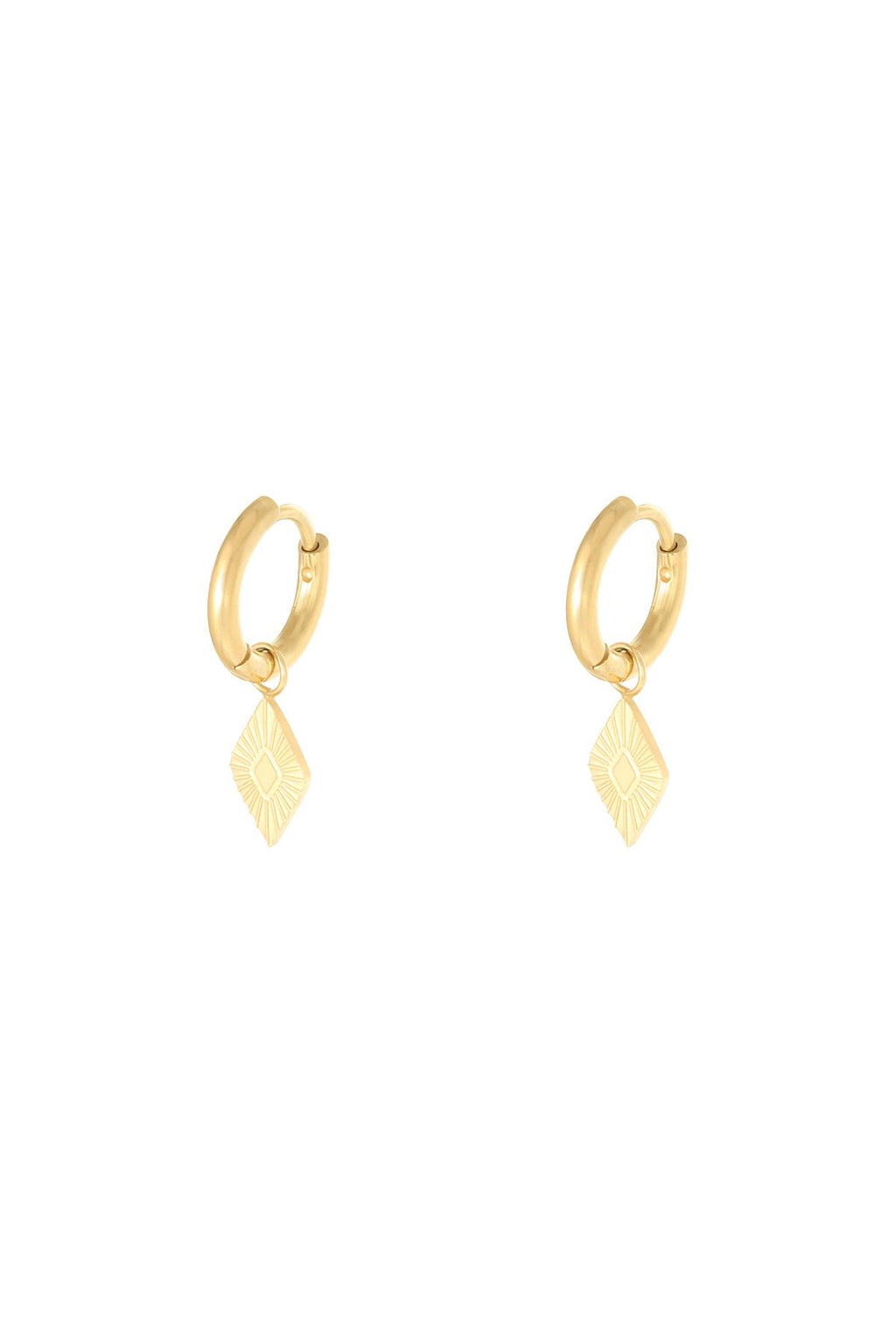 Pendientes Diamond Color dorado Acero inoxidable