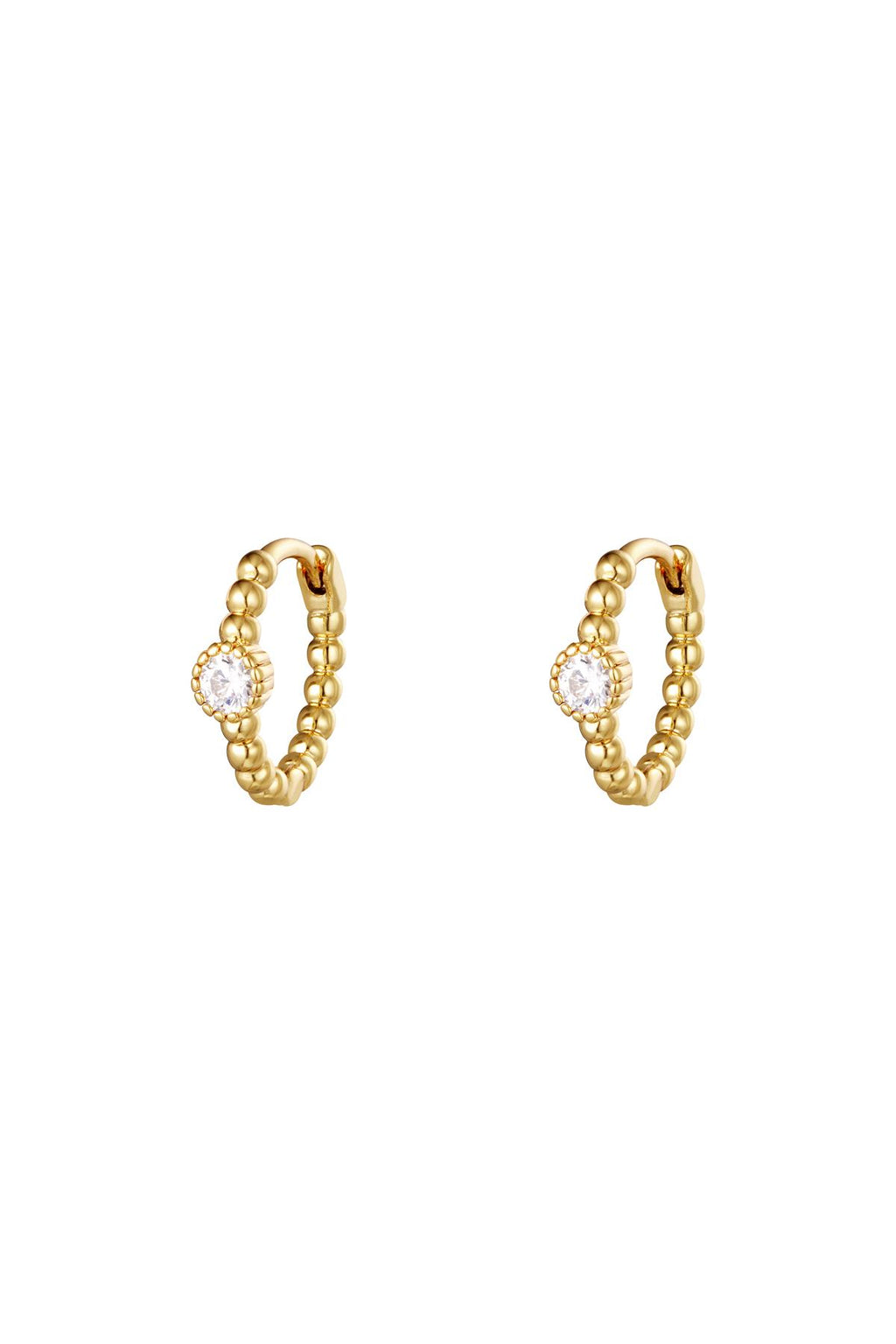 Stylish Rhinestone Copper Hoop Earrings