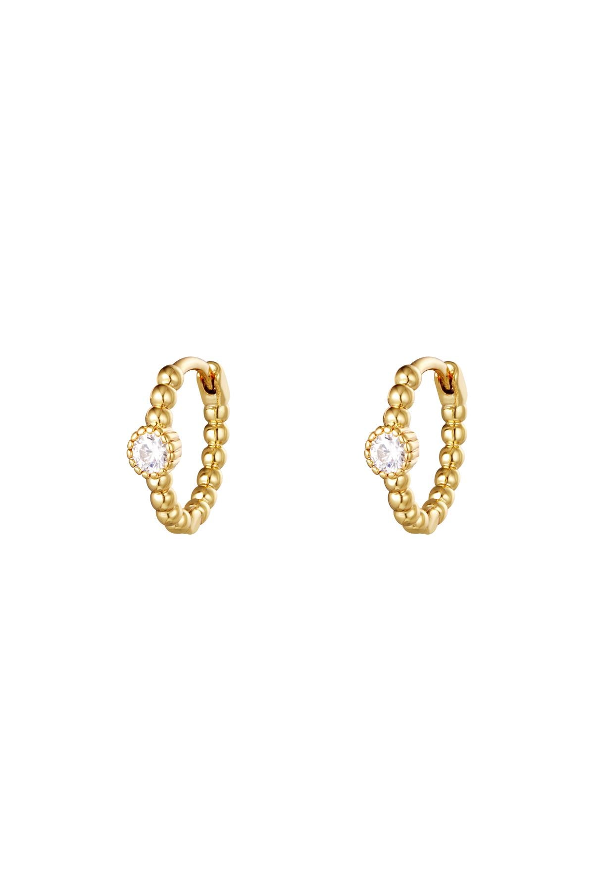 Stylish Rhinestone Copper Hoop Earrings