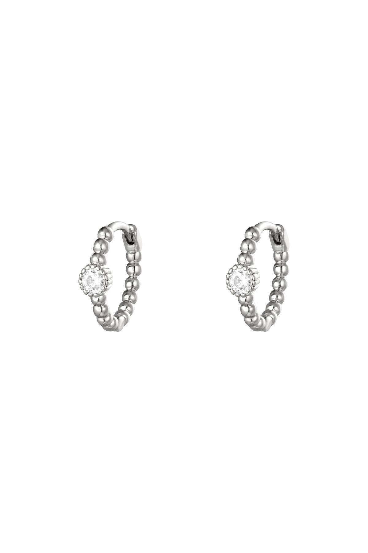 Stylish Rhinestone Copper Hoop Earrings