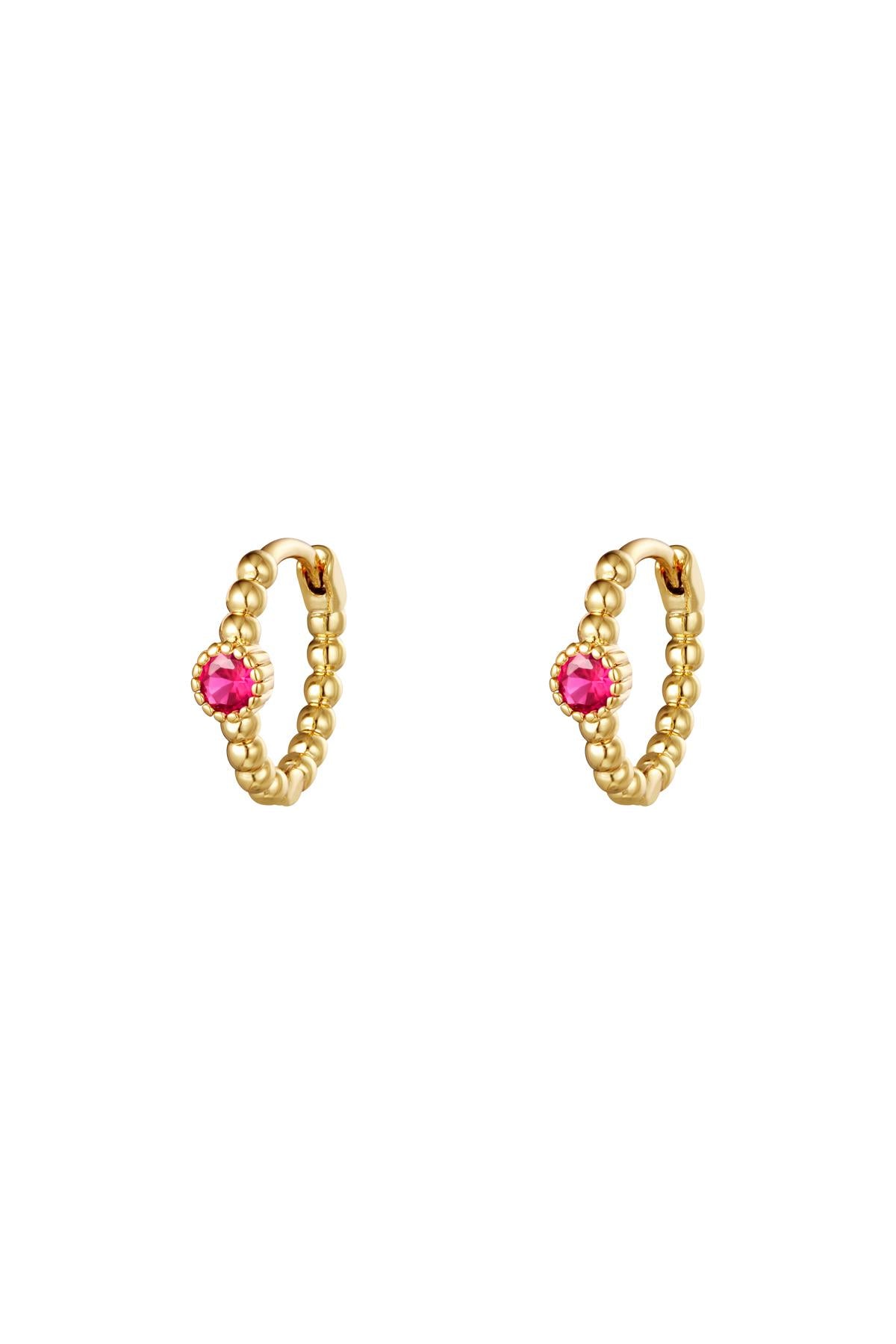 Stylish Rhinestone Copper Hoop Earrings