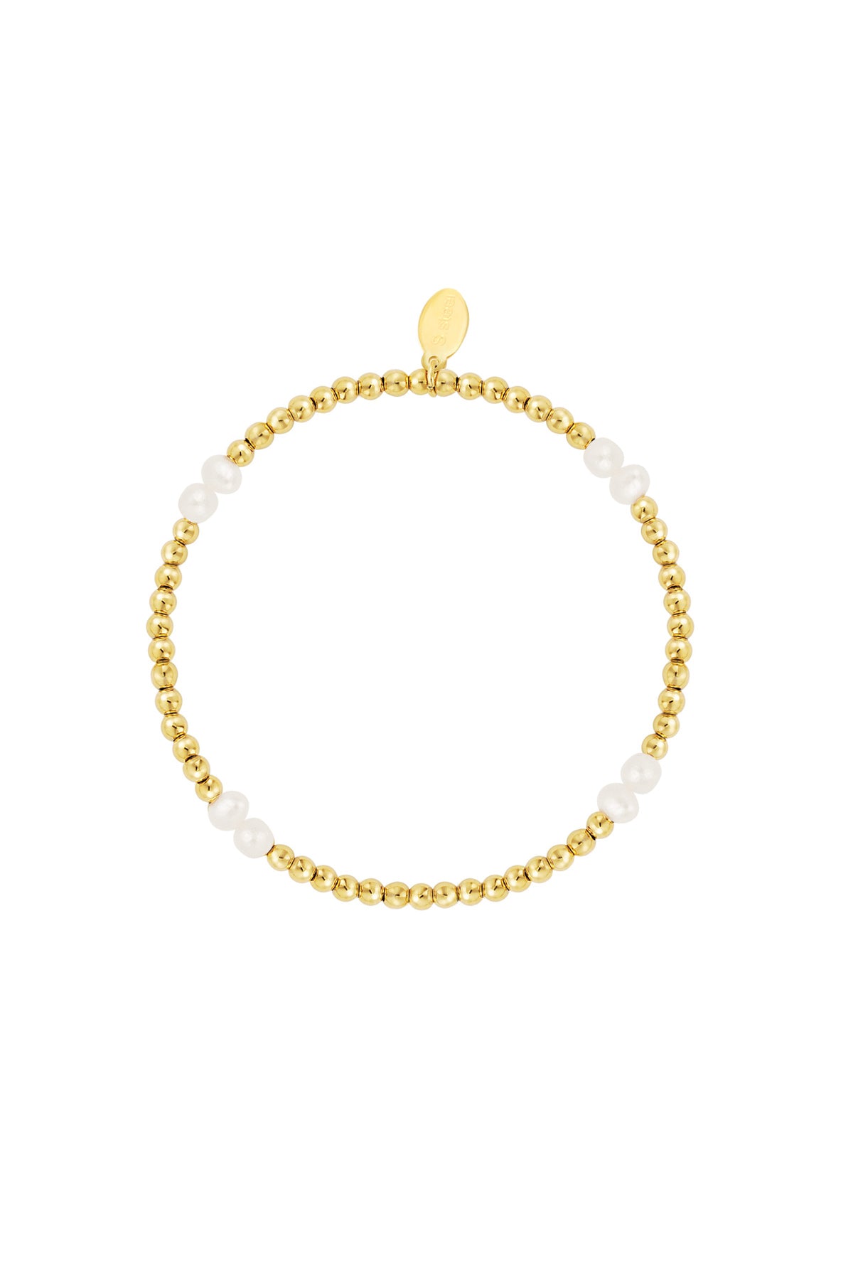 Pulsera pearl mix Color dorado Acero inoxidable