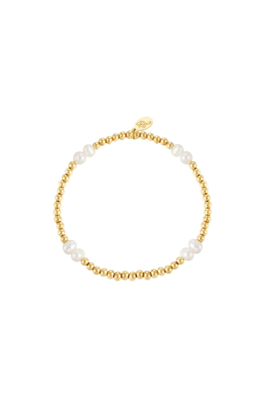 Pulsera pearl mix Color dorado Acero inoxidable