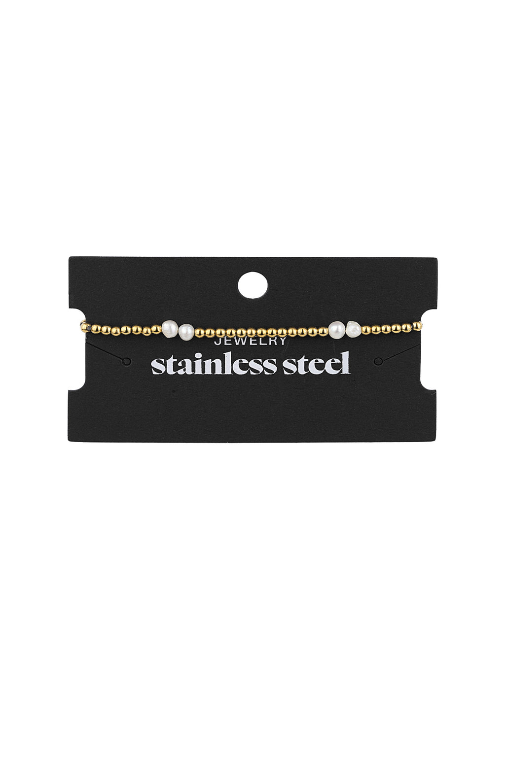Pulsera pearl mix Color dorado Acero inoxidable