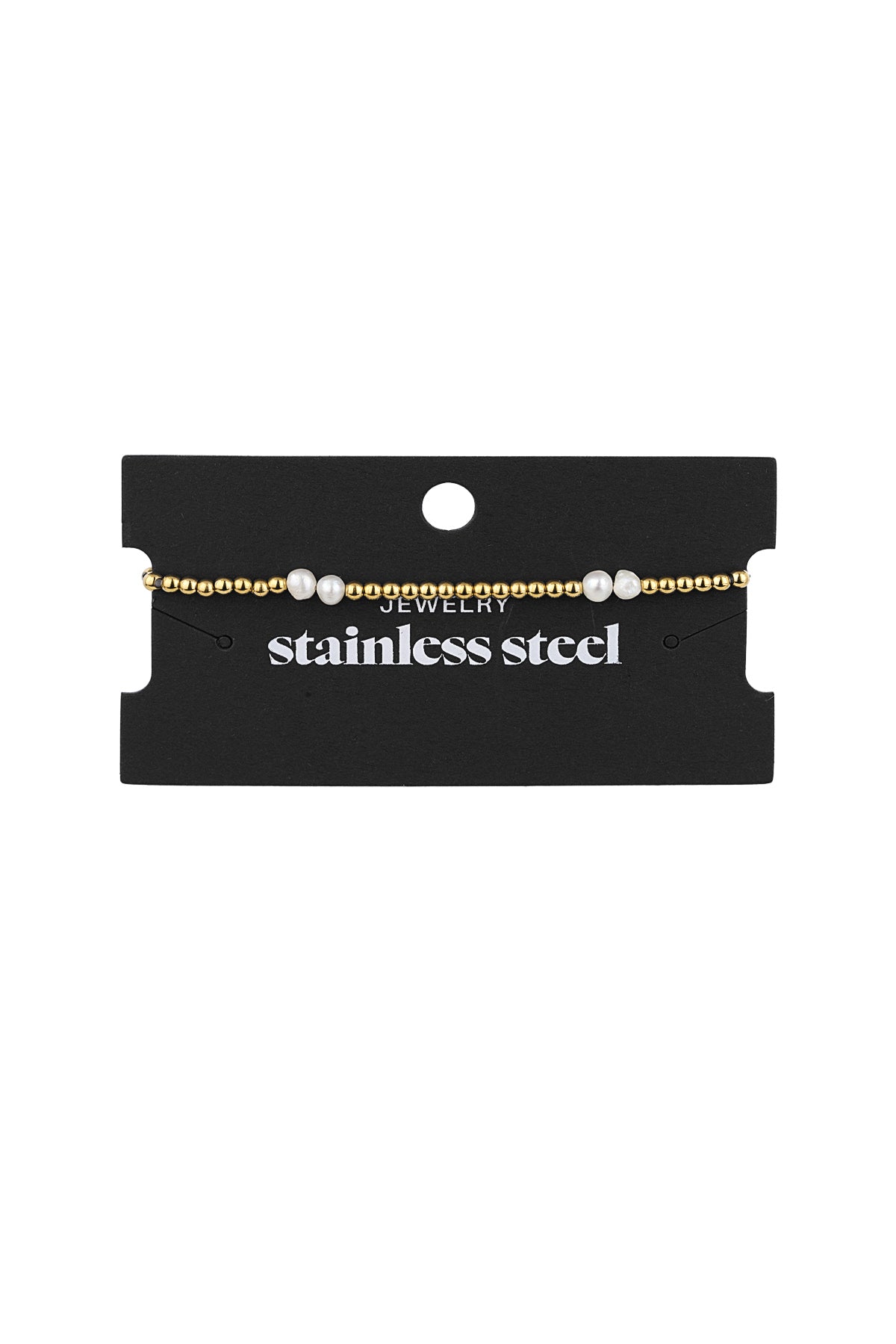 Pulsera pearl mix Color dorado Acero inoxidable