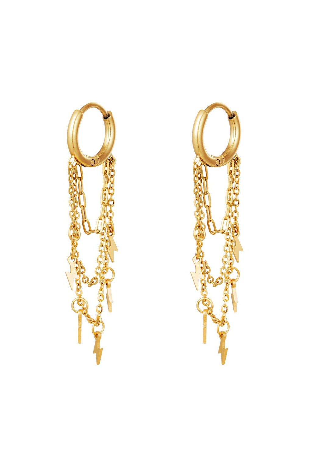 Stylish Dangle Earrings in Silver and Gold