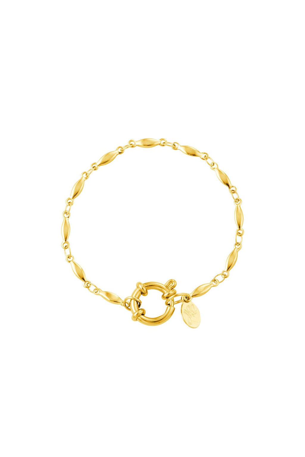 Pulsera cadena ovalada Color dorado Acero inoxidable