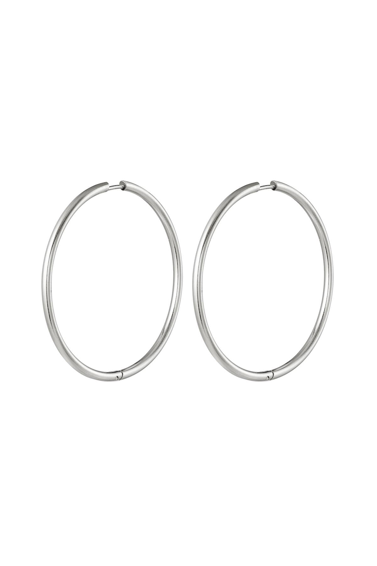 pendientes de acero inoxidable aros grandes