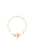 Elegant Stainless Steel Beaded Bracelets in Silver & Gold