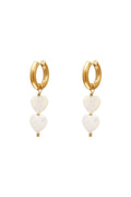 Elegant Silver & White Gold Shell Beads Earrings