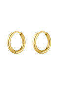 Stylish Stainless Steel Hoop Earrings - Silver & Gold